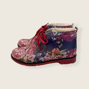 Neef's Blue & Pink Floral Ankle Boot EU37/US 6